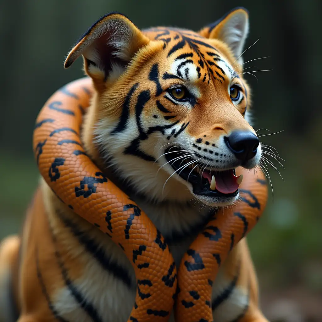 Dog snake tiger hybrid