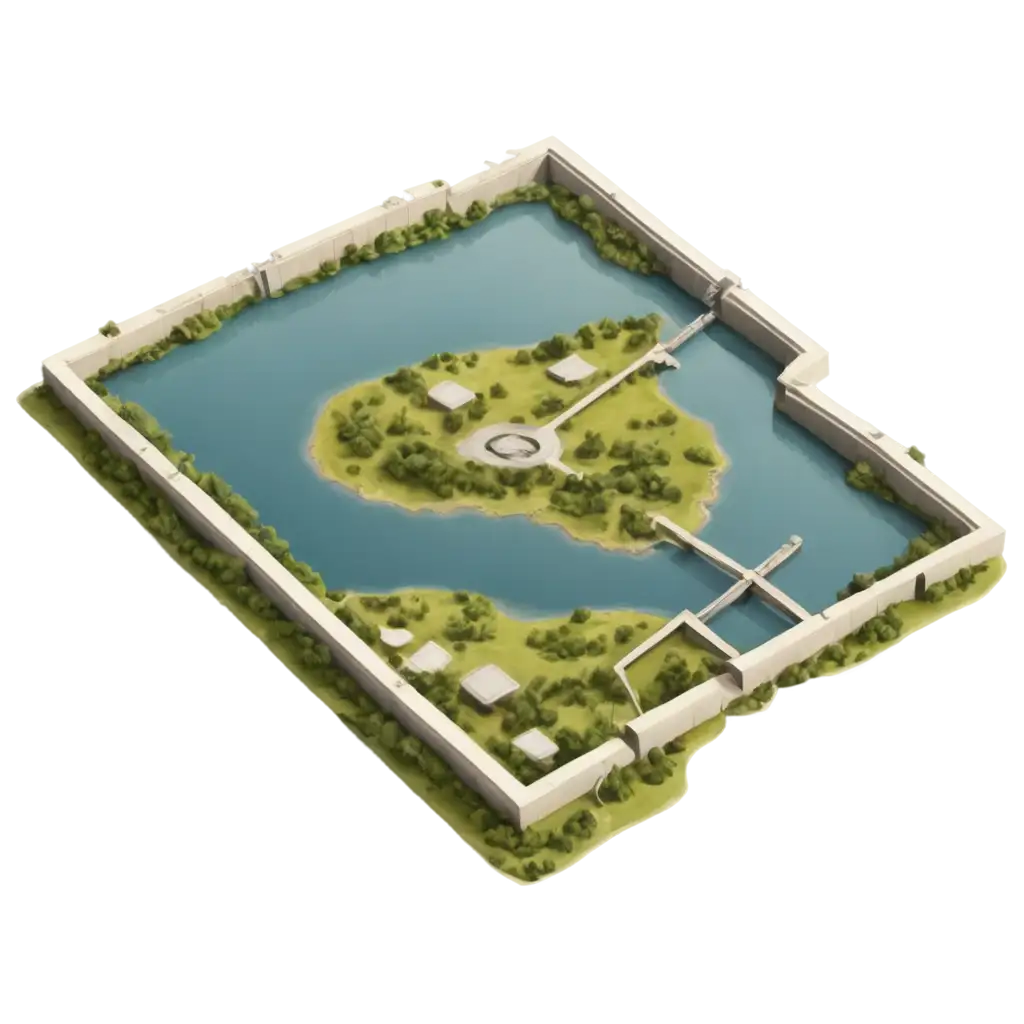 Reservoir-Orthographic-View-PNG-with-Cartoon-Machine-Water-Concept-HighQuality-Image-for-Versatile-Use