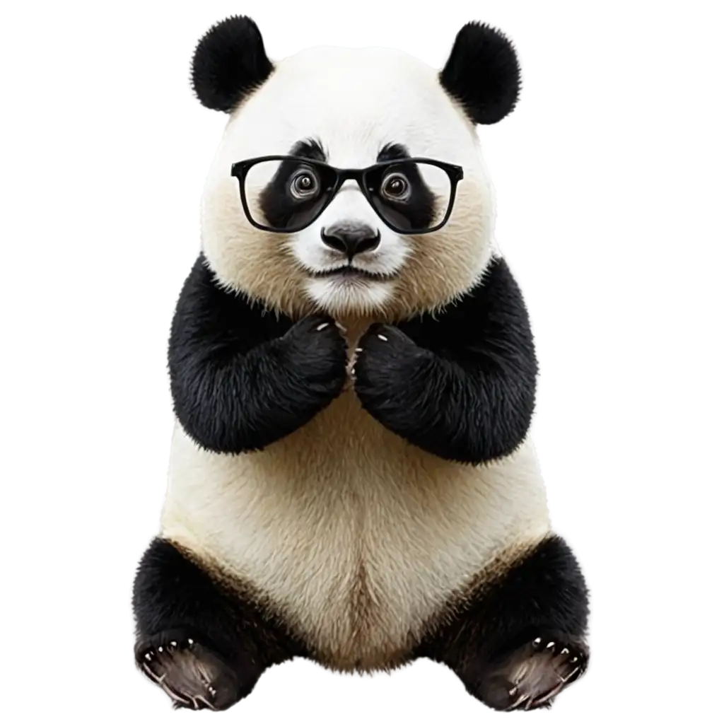 PNG-Image-of-a-Panda-with-Glasses-Enhance-Your-Design-with-Clarity-and-Detail