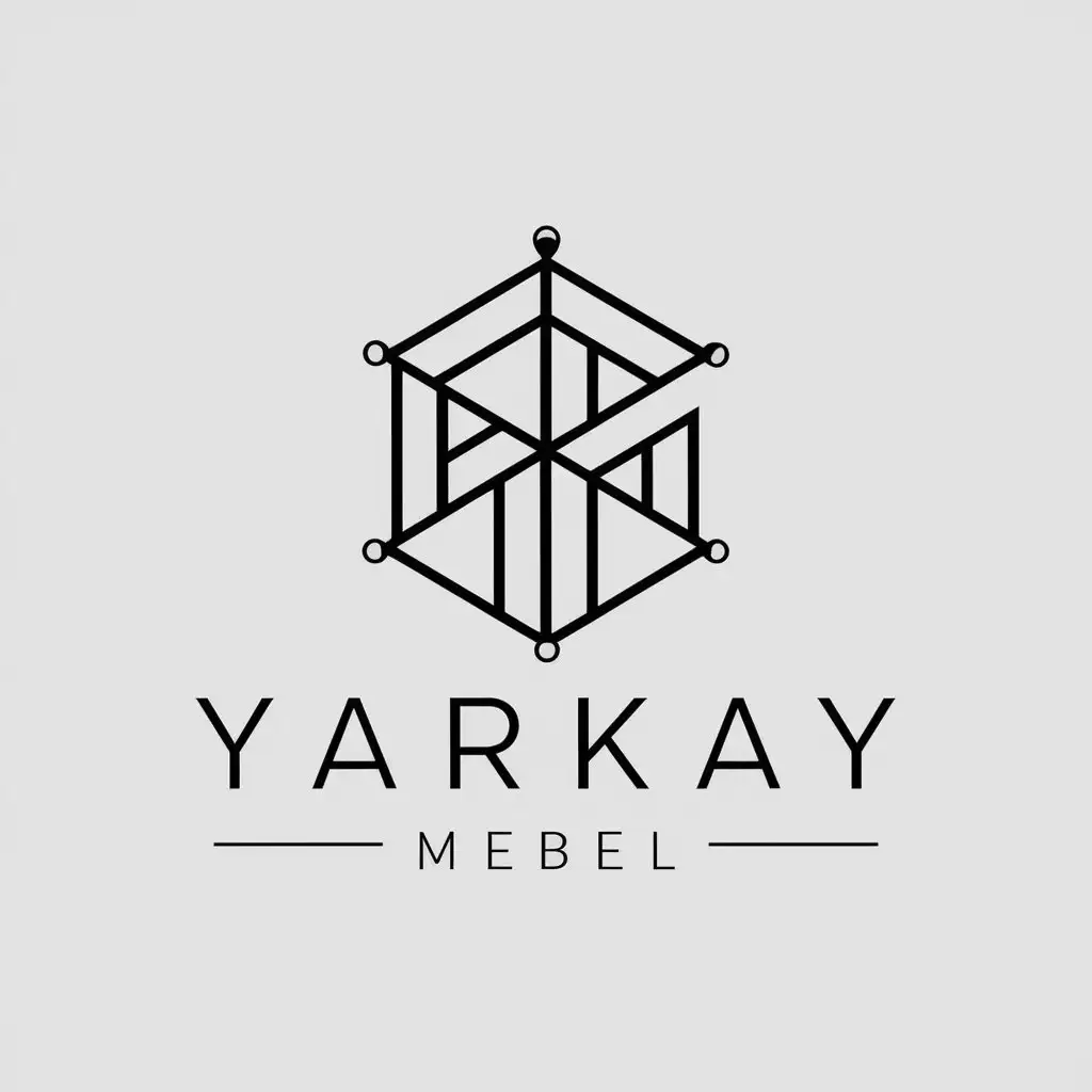 a vector logo design,with the text "YARKAY MEBEL", main symbol:Furniture,complex,be used in furniture industry,clear background