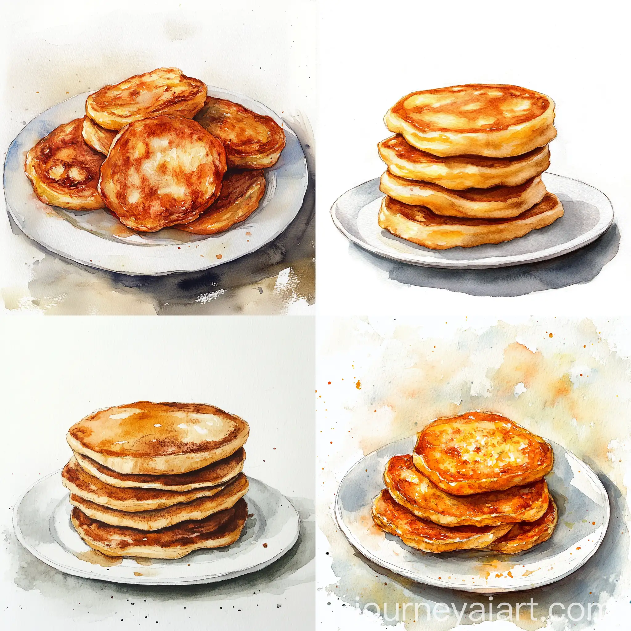 Watercolor-Potato-Pancakes-in-Warm-Muted-Colors