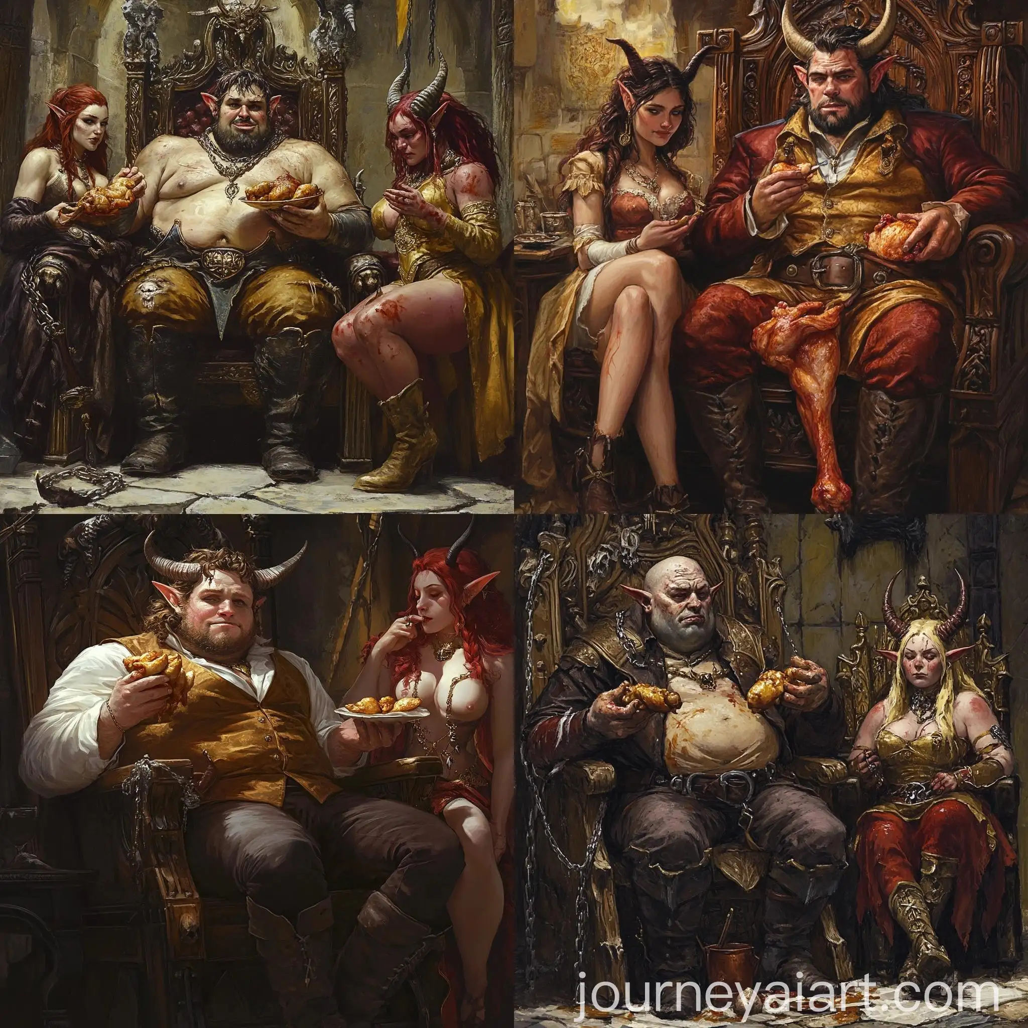 Fantasy-Scene-with-Elven-King-and-Chained-Tieflings