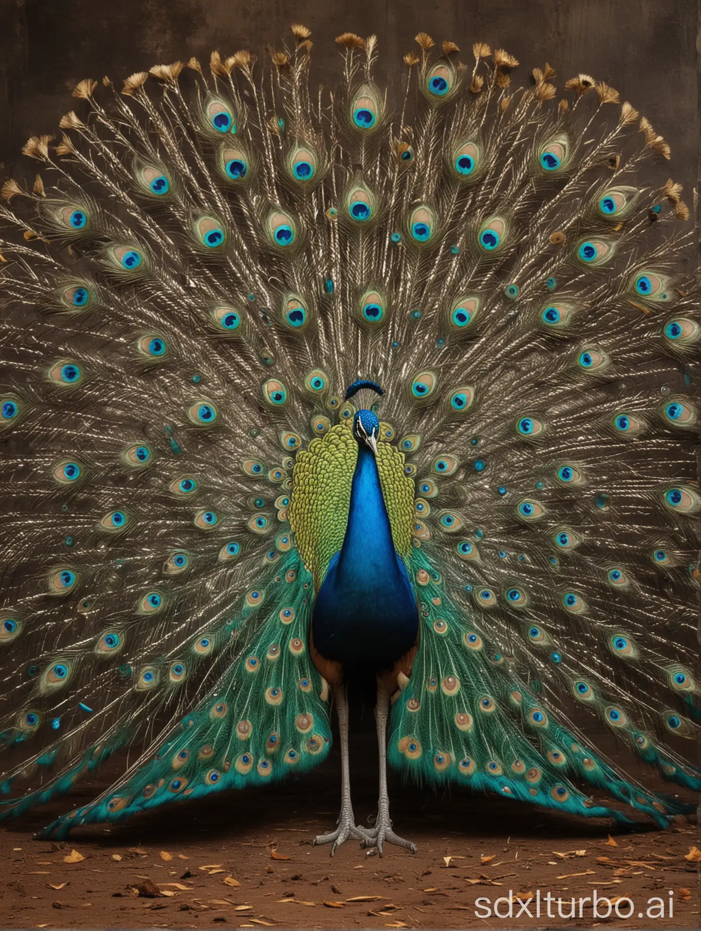 Elegant-Peacock-Against-Vibrant-Backdrop