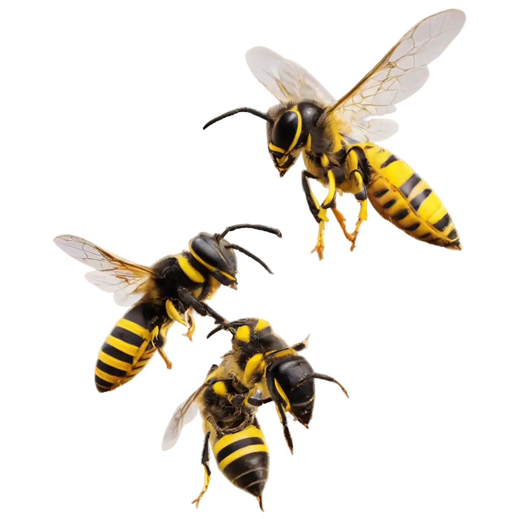 Wasp-Attacking-a-Bee-PNG-Image-HighQuality-Visual-for-Graphic-Design-and-Illustrations