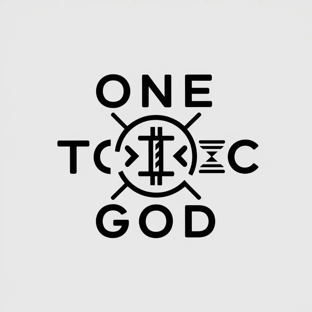 a vector logo design,with the text "OneToxicGod", main symbol:Cryptocurrency,Moderate,be used in Internet industry,clear background