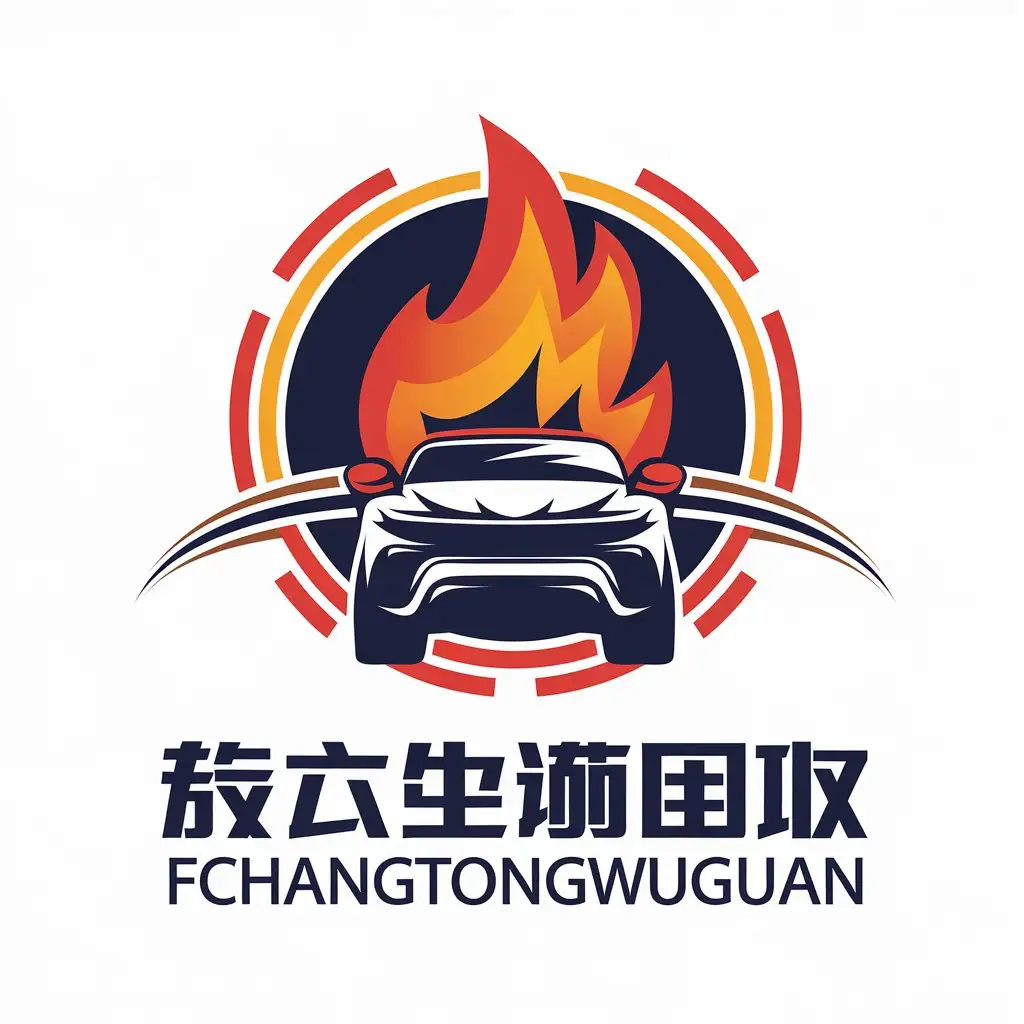 LOGO-Design-For-fchangtongwuguan-Car-Fire-Flame-Unobstructed-in-Technology-Industry