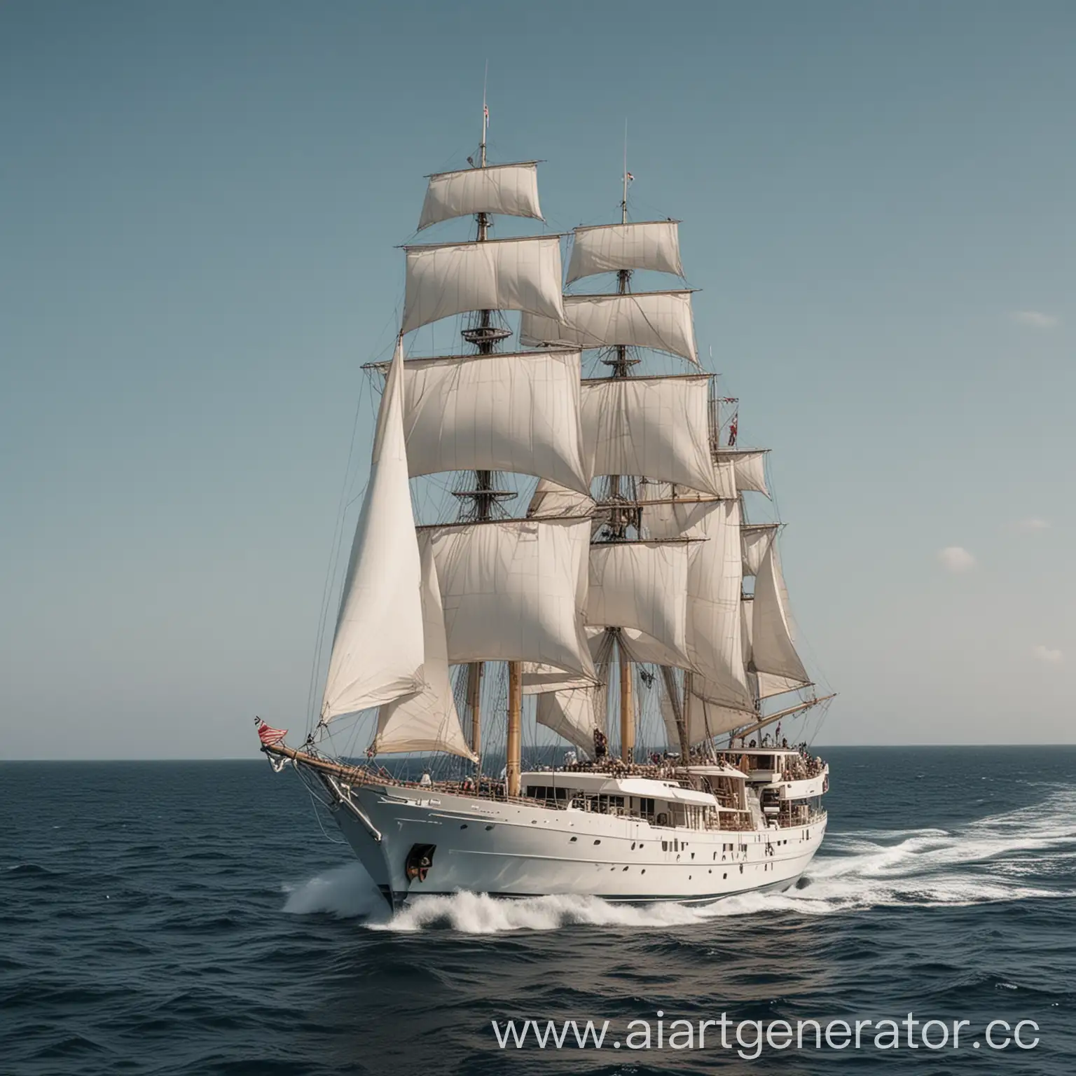 Luxury-Yacht-Sailing-Across-Vast-Ocean-Waters