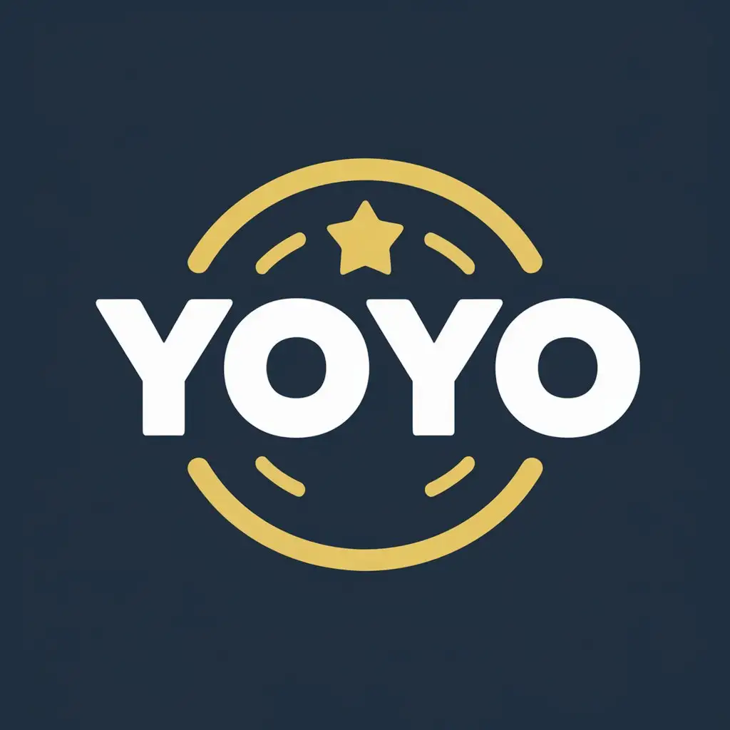 LOGO-Design-For-Yoyo-Yellow-Star-on-Dark-Blue-Background