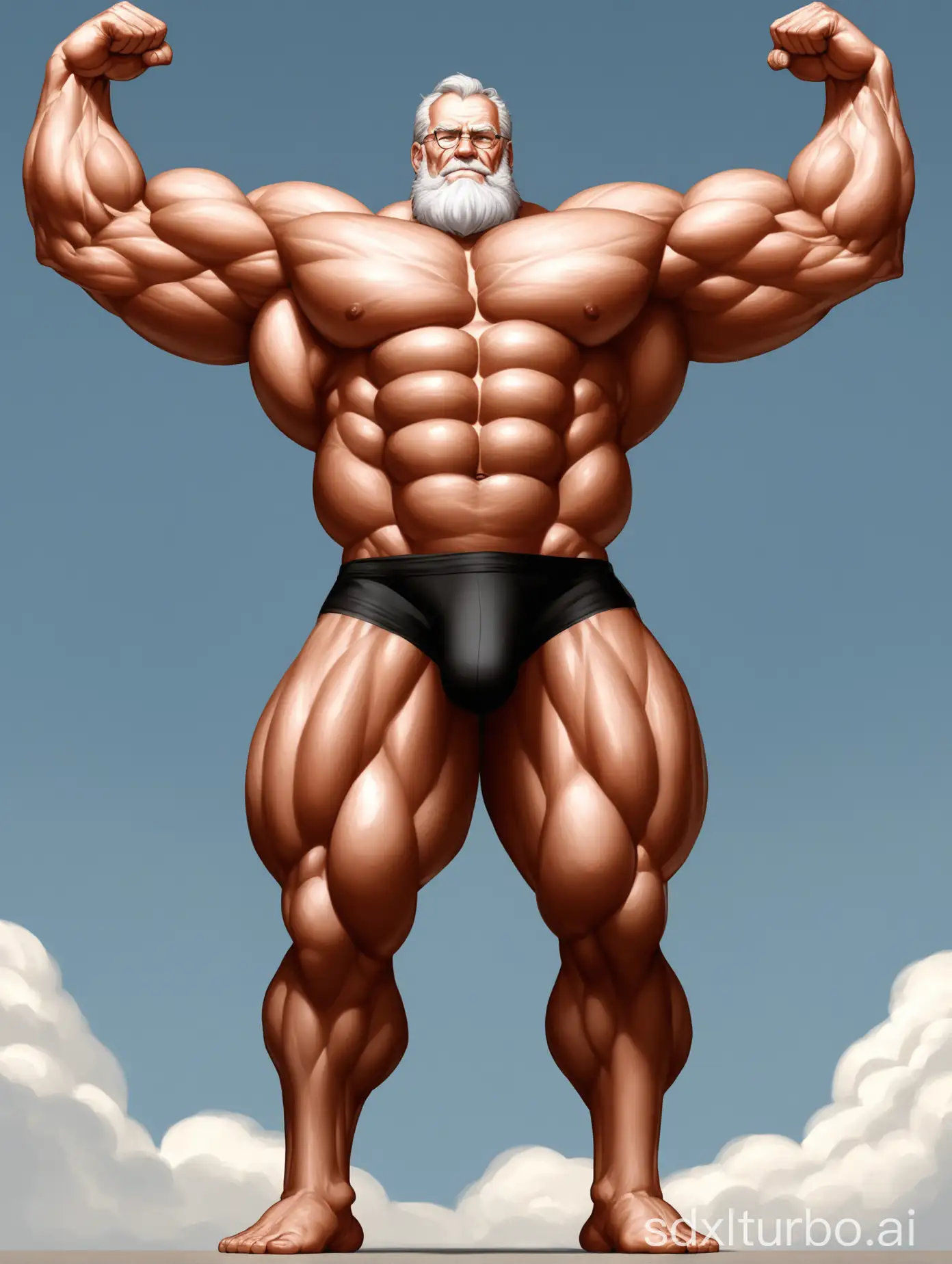 Imposing-Elderly-Giant-Displaying-Muscular-Physique