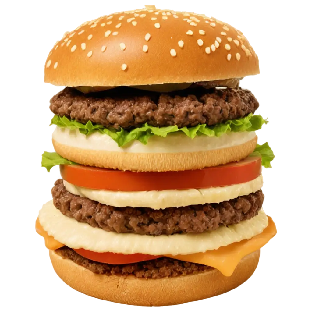 Delicious-Creamy-Cheese-Layered-Hamburger-PNG-Image-for-HighQuality-Visuals