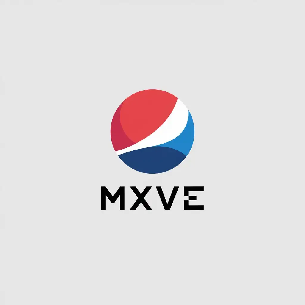 a vector logo design,with the text "MXVE", main symbol:PepsiCo,Minimalistic,be used in Technology industry,clear background