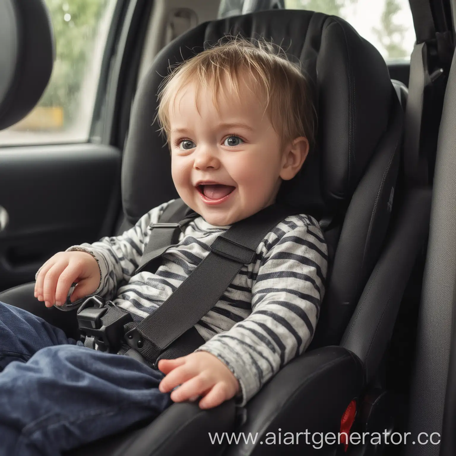 Cheerful-Child-in-Car-Seat