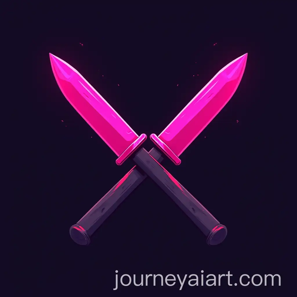 Twitch-Streamer-Logo-for-XAI-Art-Prompt-ExpansionKnifeLife-Featuring-Two-Pink-Knives