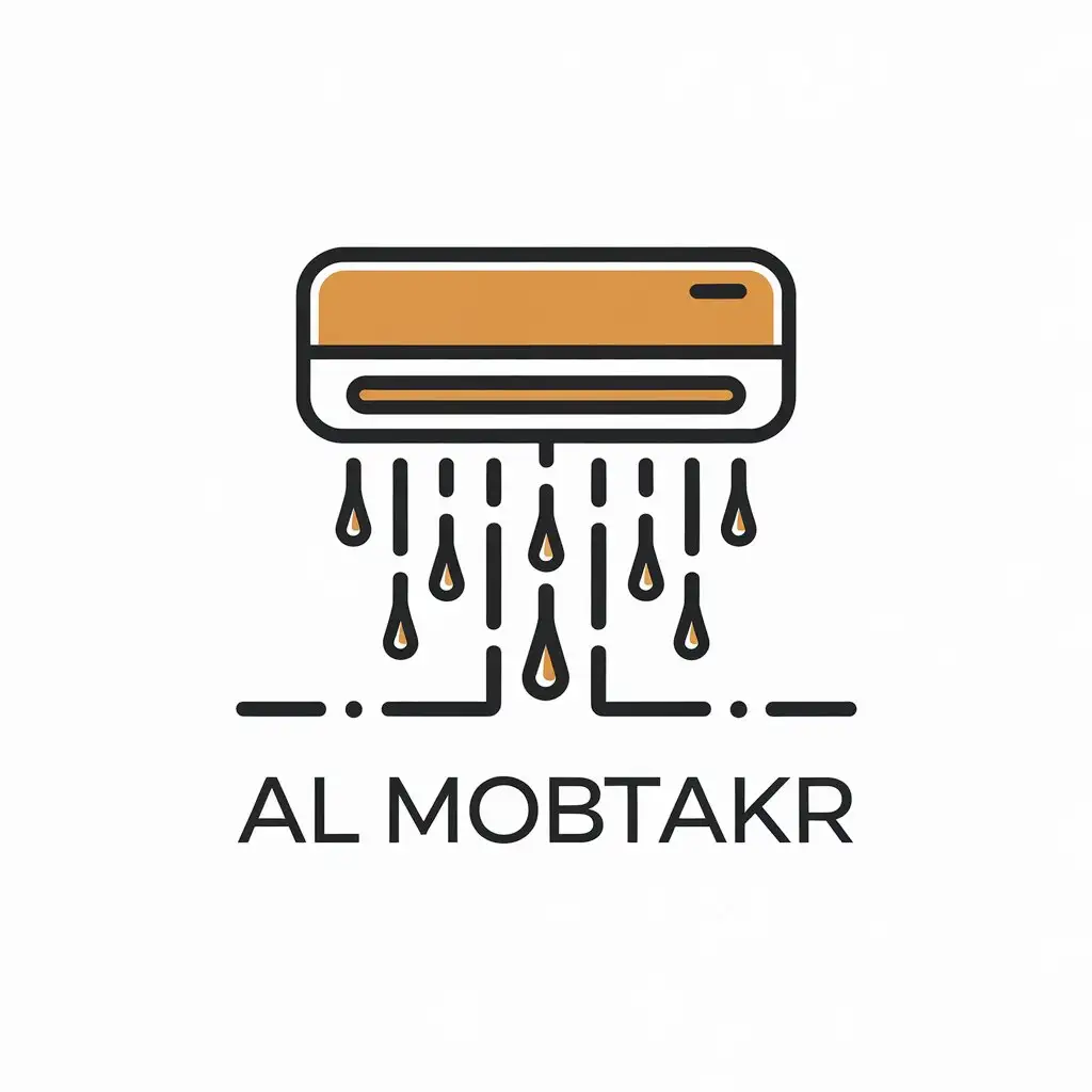 LOGO Design for AL MOBTAKR Air Conditioner Installation Maintenance with Minimalistic Style