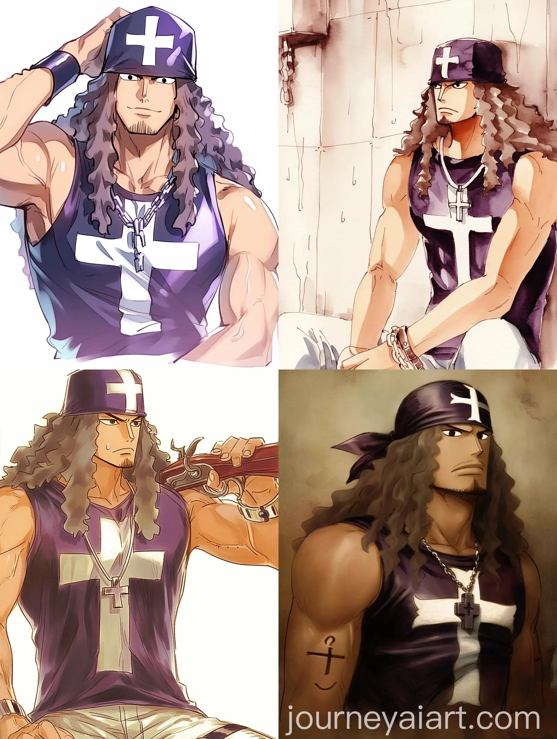 Watercolor-Pirate-Character-from-Manga-One-Piece