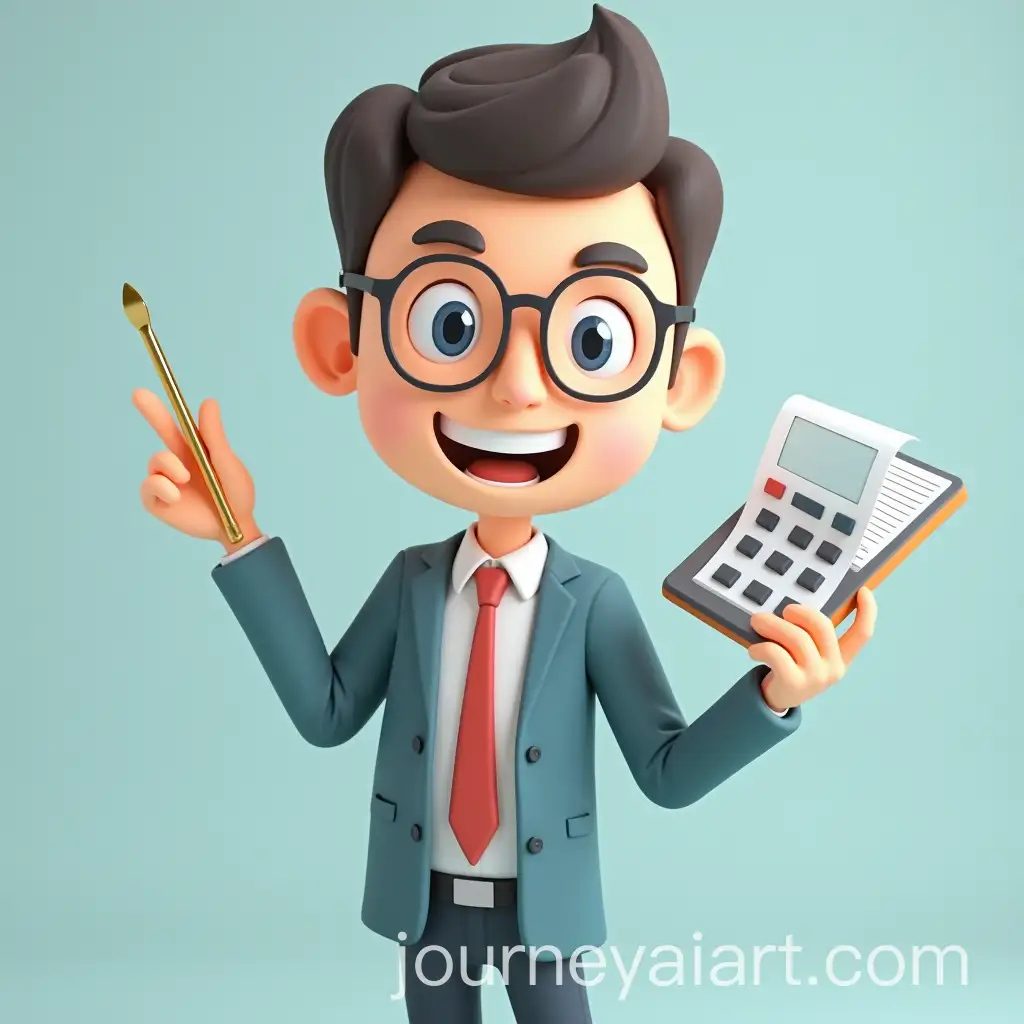 3D-Cartoon-Man-Using-Accounting-Tool-on-White-Background