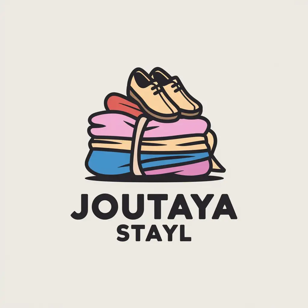 LOGO Design for JOUTAYA STAYL Modern Vector Logo with Shoes and Clothes Theme