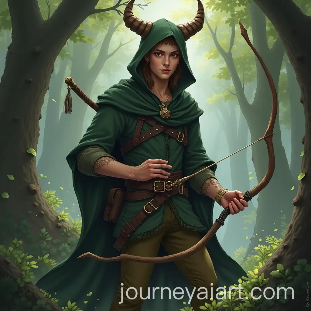 Young-Tiefling-Arcane-Trickster-Using-Whip-in-Enchanted-Forest