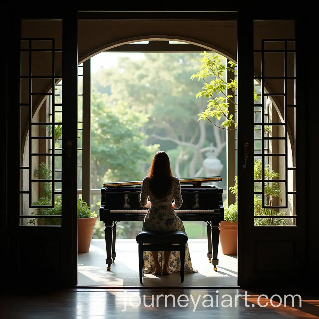 Woman-Playing-Steinway-Piano-in-a-Serene-Suzhou-Style-Garden