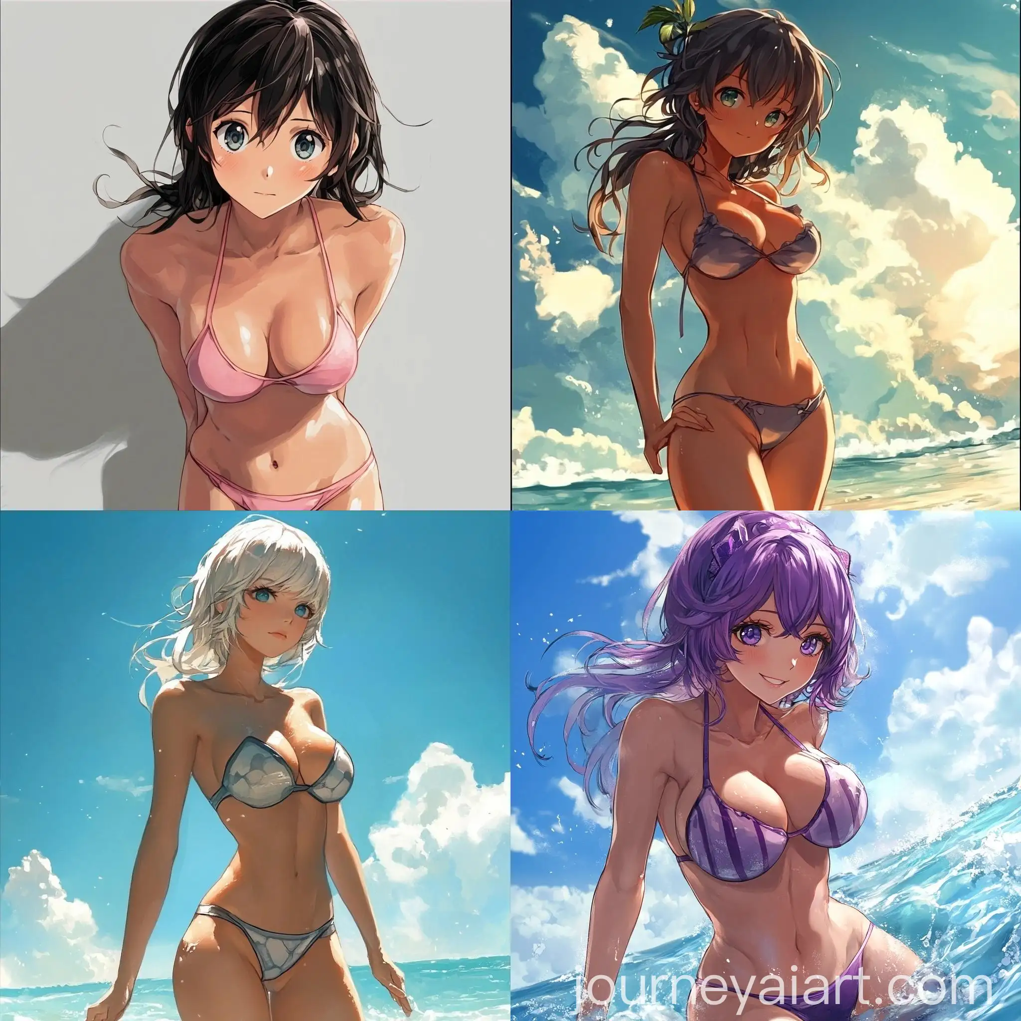 Elegant-Anime-Girl-in-Summer-Bikini