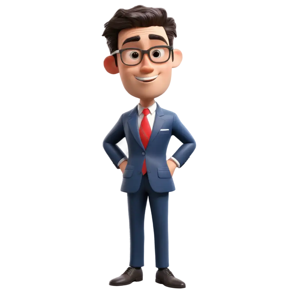 Vibrant-CartoonStyle-Businessman-PNG-Professional-Office-Character-with-Confident-Pose