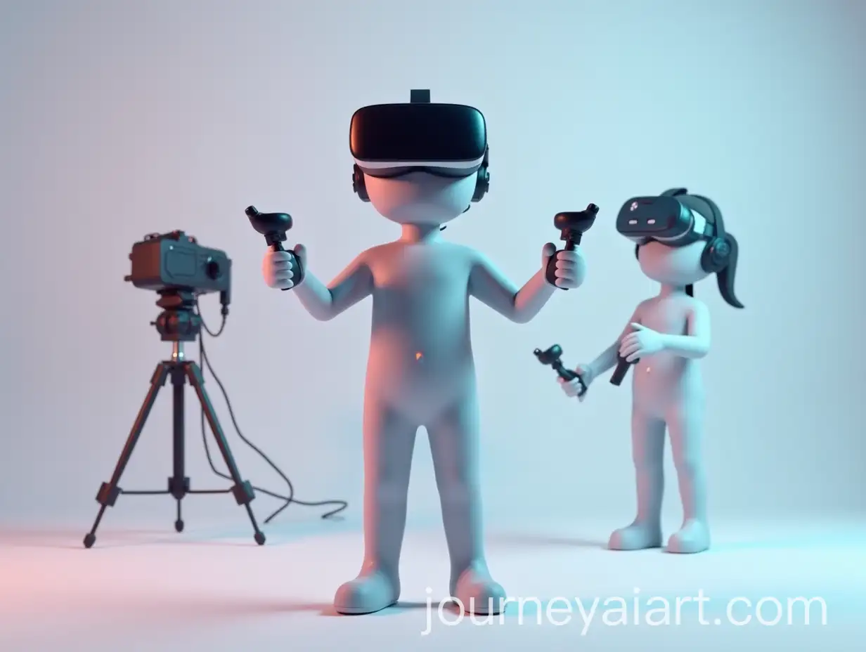 Futuristic-3D-Human-Models-with-VR-Headsets-and-Lighting-Equipment