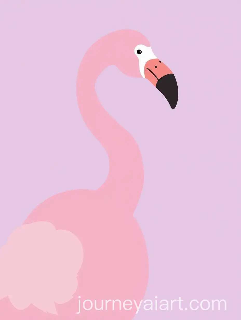 Playful-Abstract-Flamingo-Illustration-in-Minimalist-Style