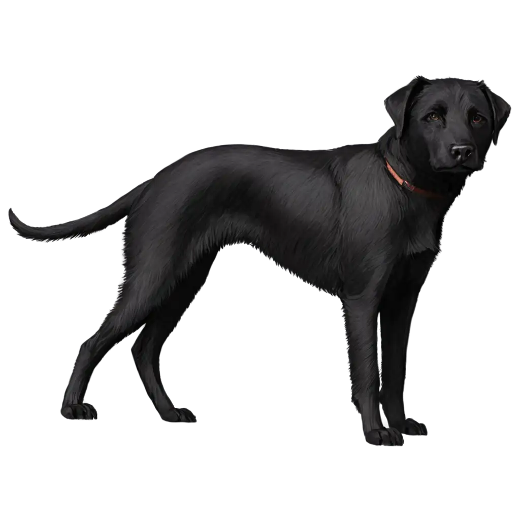 Black-Dog-PNG-Image-HighQuality-Transparent-Illustration-for-Versatile-Use