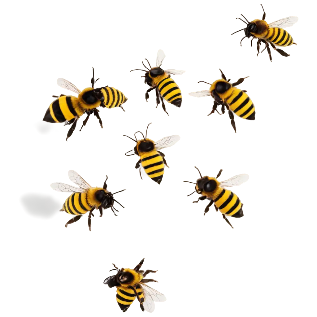 Vivid-Bee-PNG-Image-Capturing-Natures-Beauty-in-High-Definition