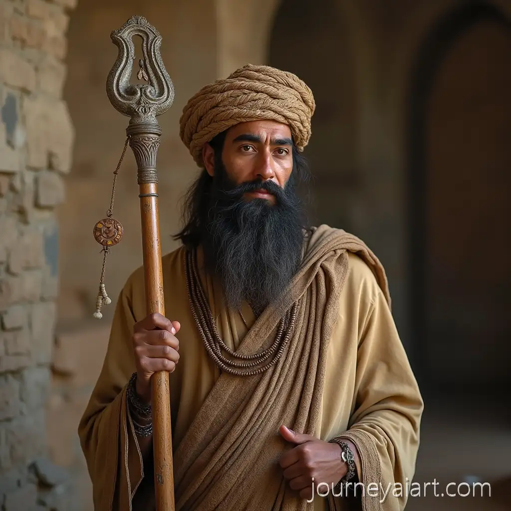 Antique-Amazigh-Tribal-Staff-with-Intricate-Carvings
