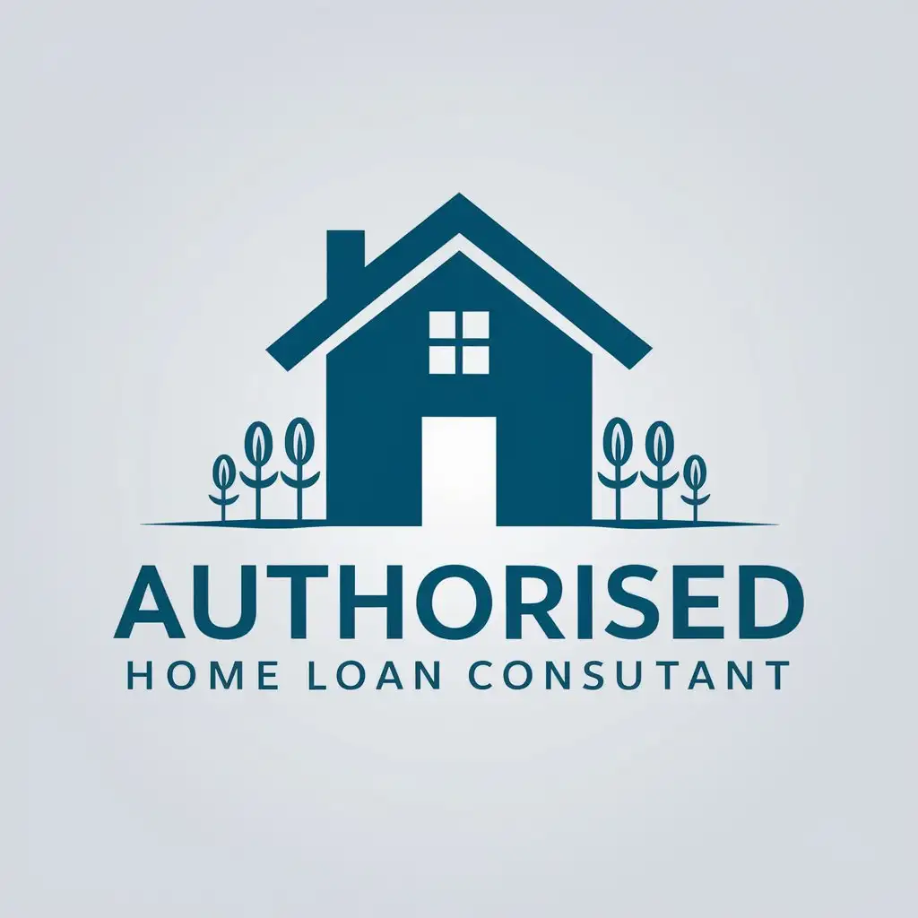 LOGO Design for AUTHORISED HOME LOAN CONSULTANT Home Symbol in Vector Style with Clear Background