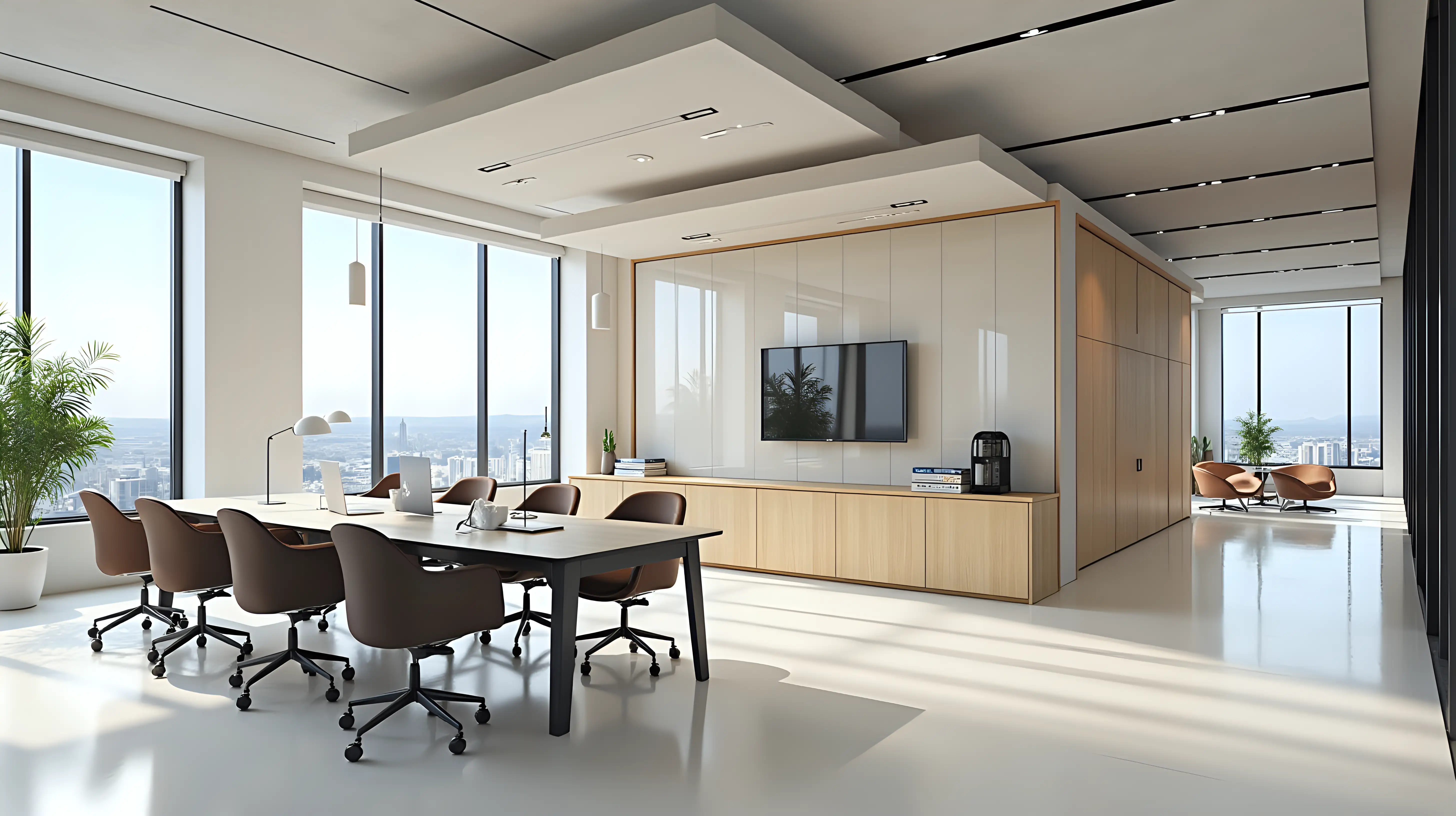 Modern Office Interior with Modular Furniture Design