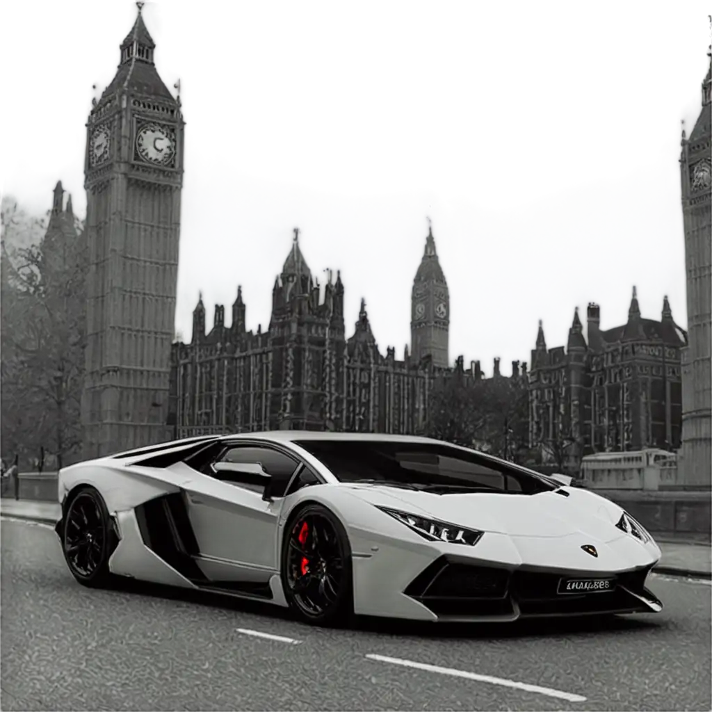 Lamborghini-SVJ-in-London-City-PNG-HighQuality-Image-for-Automotive-and-Urban-Visual-Content