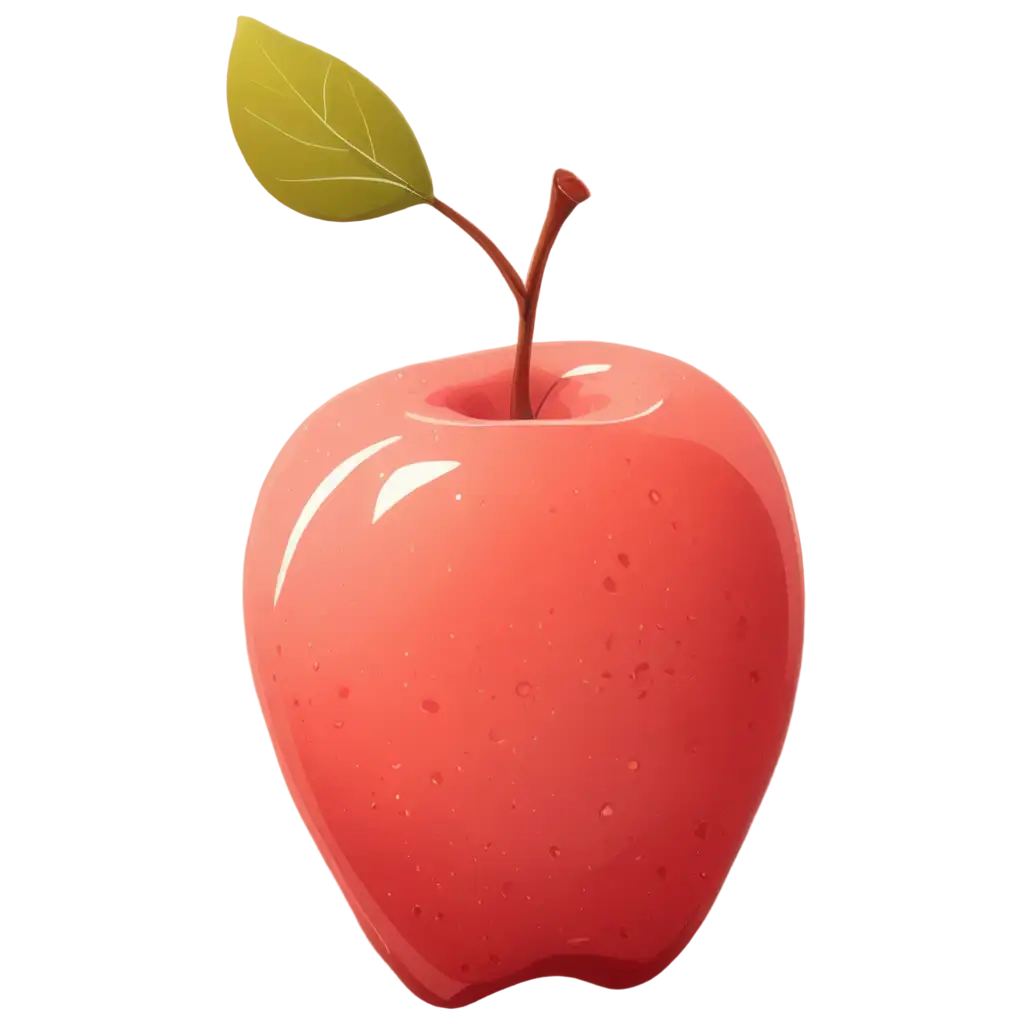 Vibrant-Red-Apple-Cartoon-PNG-Image-for-Creative-Projects