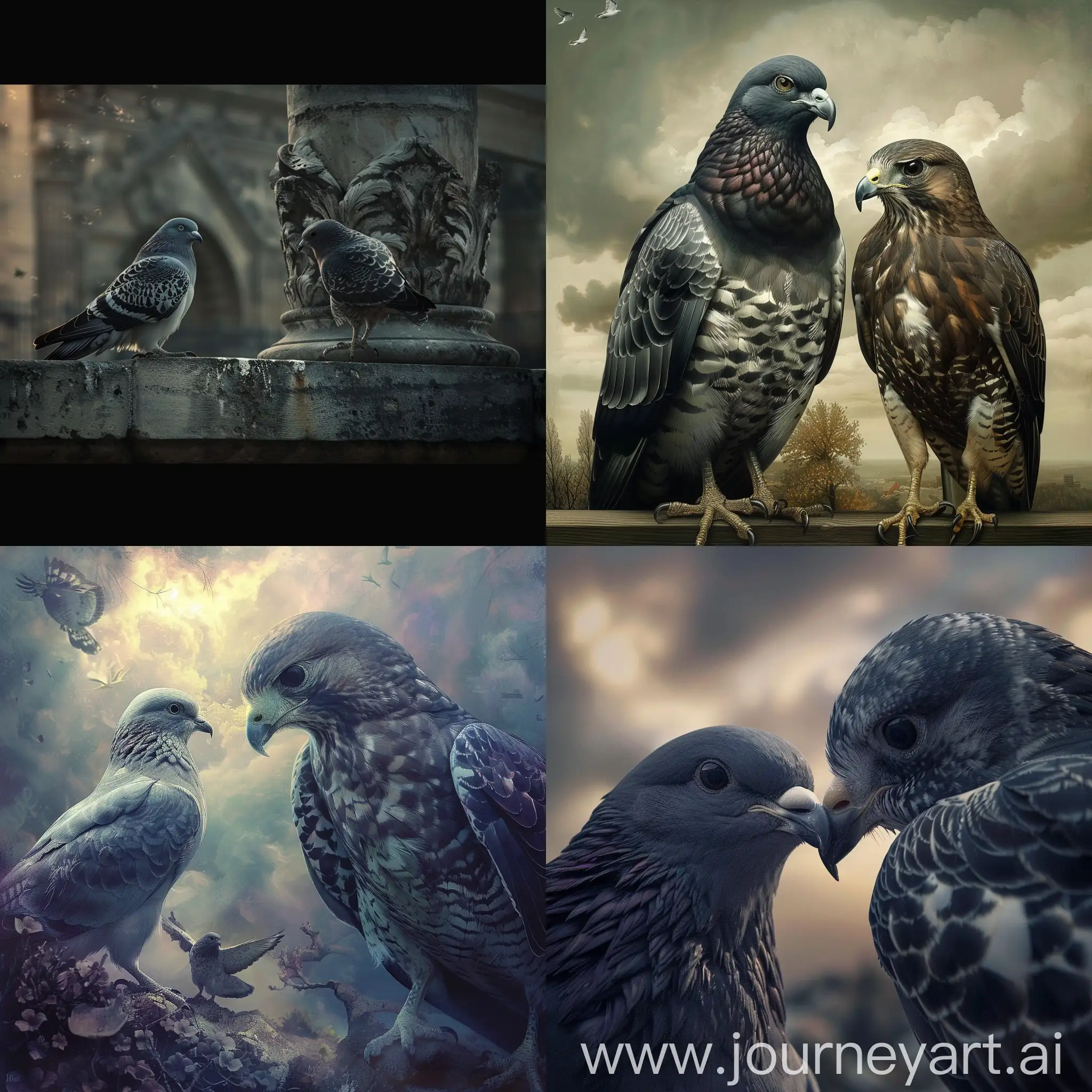 Pigeons-Together-Hawks-Together-in-Natural-Atmosphere