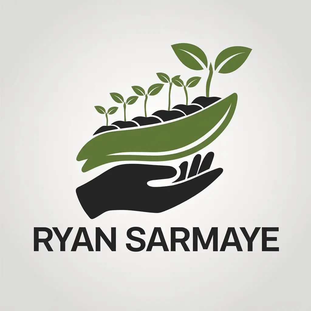 a vector logo design,with the text "RYAN SARMAYE", main symbol:facilitation of financial growth advice,Moderate,be used in Finance industry,clear background