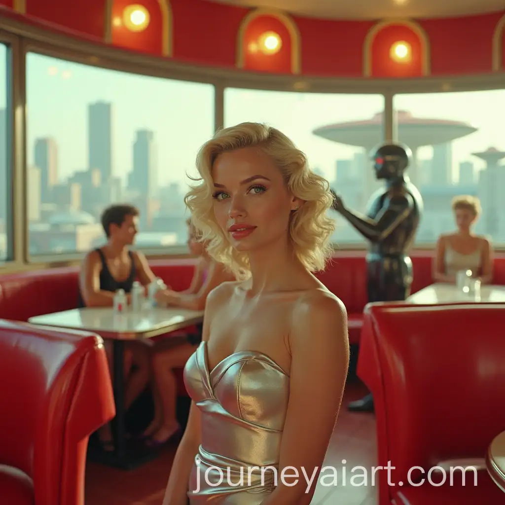 1950s-RetroAI-Art-Prompt-ExpansionFuturistic-Diner-with-SciFi-City-and-Robot-Waiter
