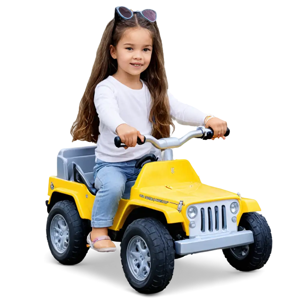 Cute-LongHaired-Girl-Riding-a-Jeep-Toy-at-Home-PNG-Image-for-Clear-and-Vibrant-Visuals