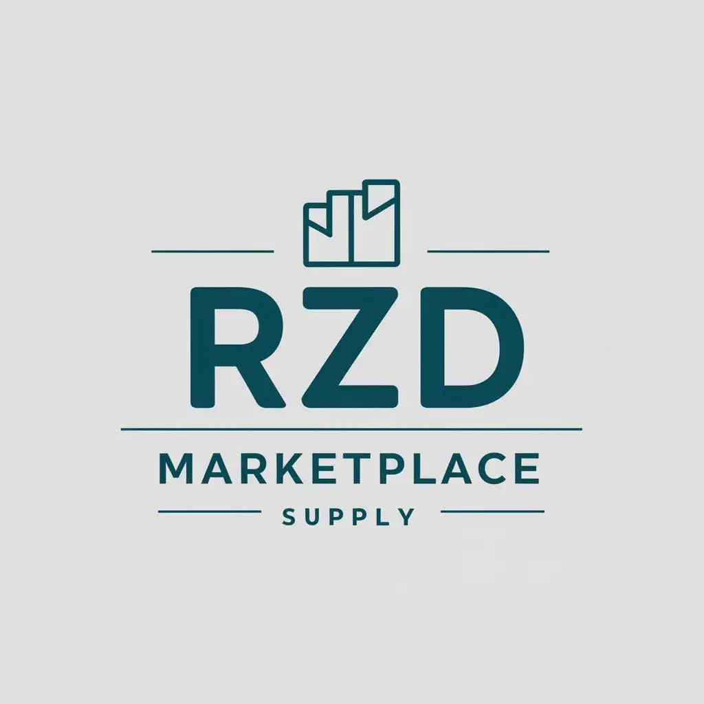 LOGO-Design-for-RZD-Marketplace-Supply-Theme-in-Modern-Technology-Style