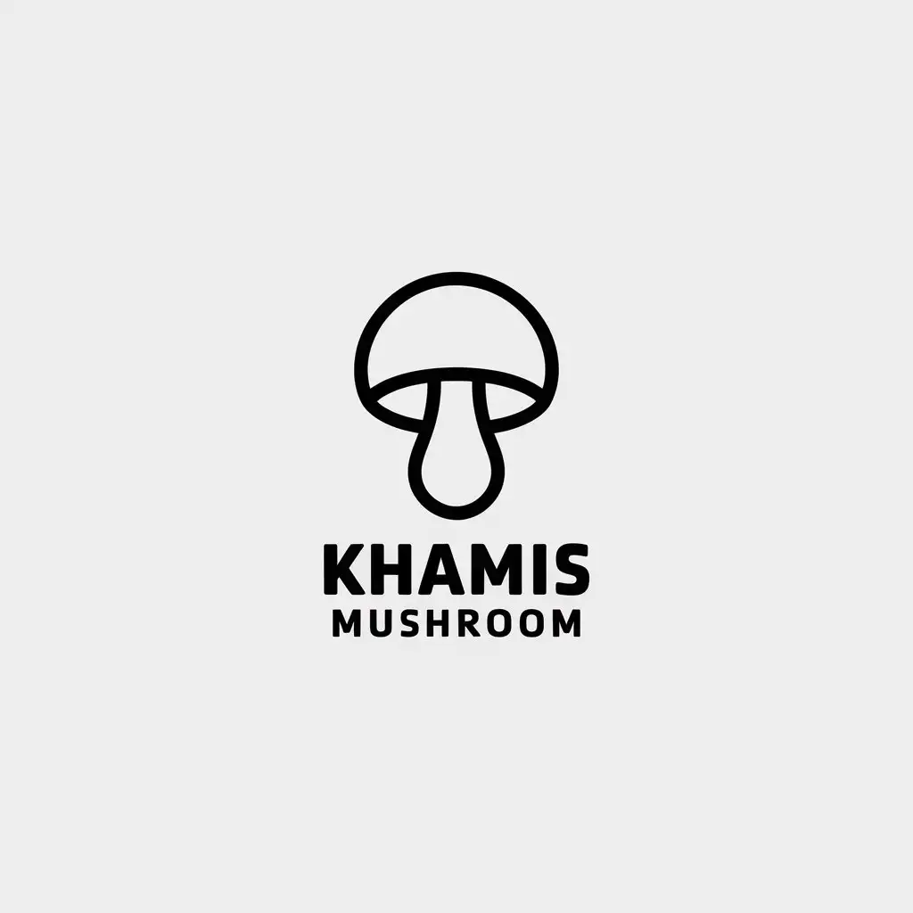 LOGO Design for KHAMIS MUSHROOM Minimalistic Mushroom Symbol for Restaurant Industry