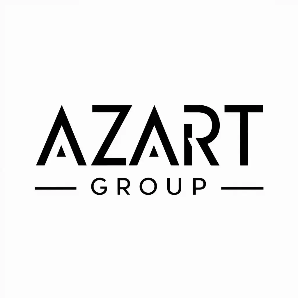 a vector logo design,with the text "AZART Group", main symbol:letter,Moderate,clear background