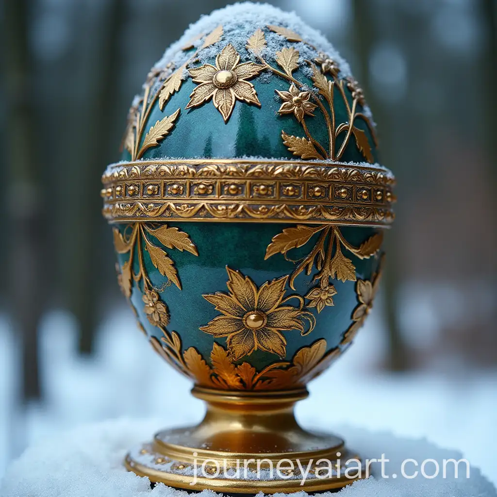 Faberg-Eggs-Display-at-Vladivostok-Museum-with-Winter-Sea-Backdrop
