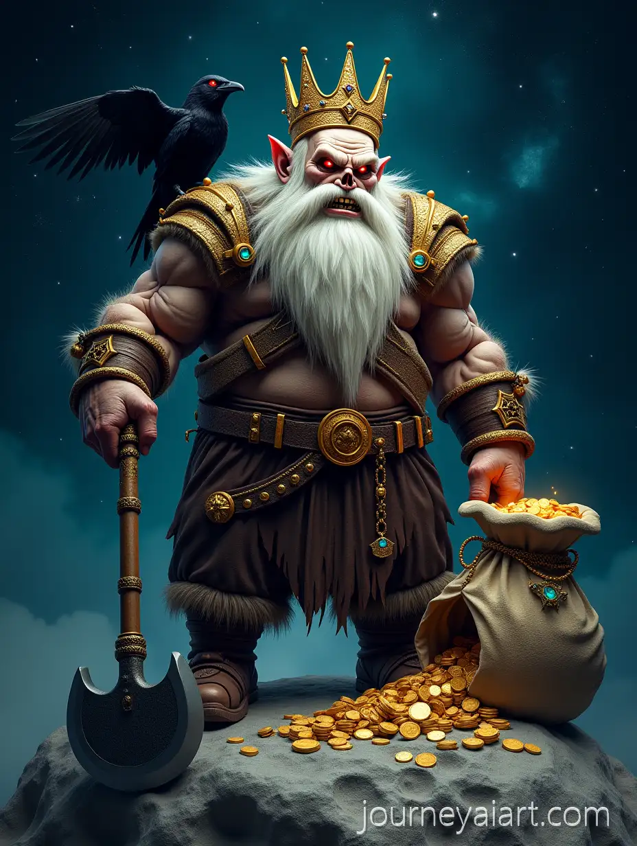 Giant-Menacing-Dwarf-King-on-the-Moon-with-Glowing-Red-Eyes-and-Cosmic-Treasures