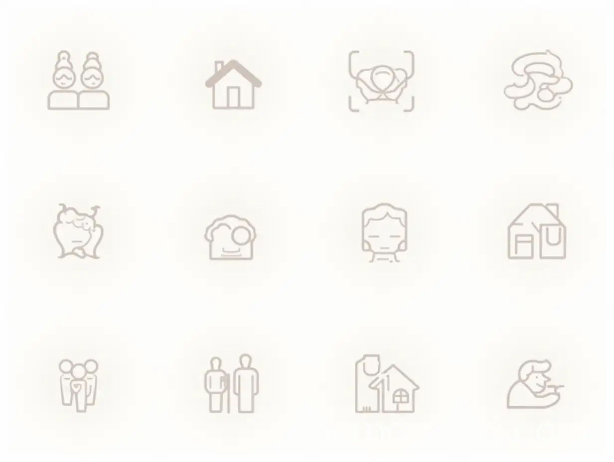 Family-Icon-Set-with-Parents-Children-and-Grandparents-Solid-Vector-Illustrations