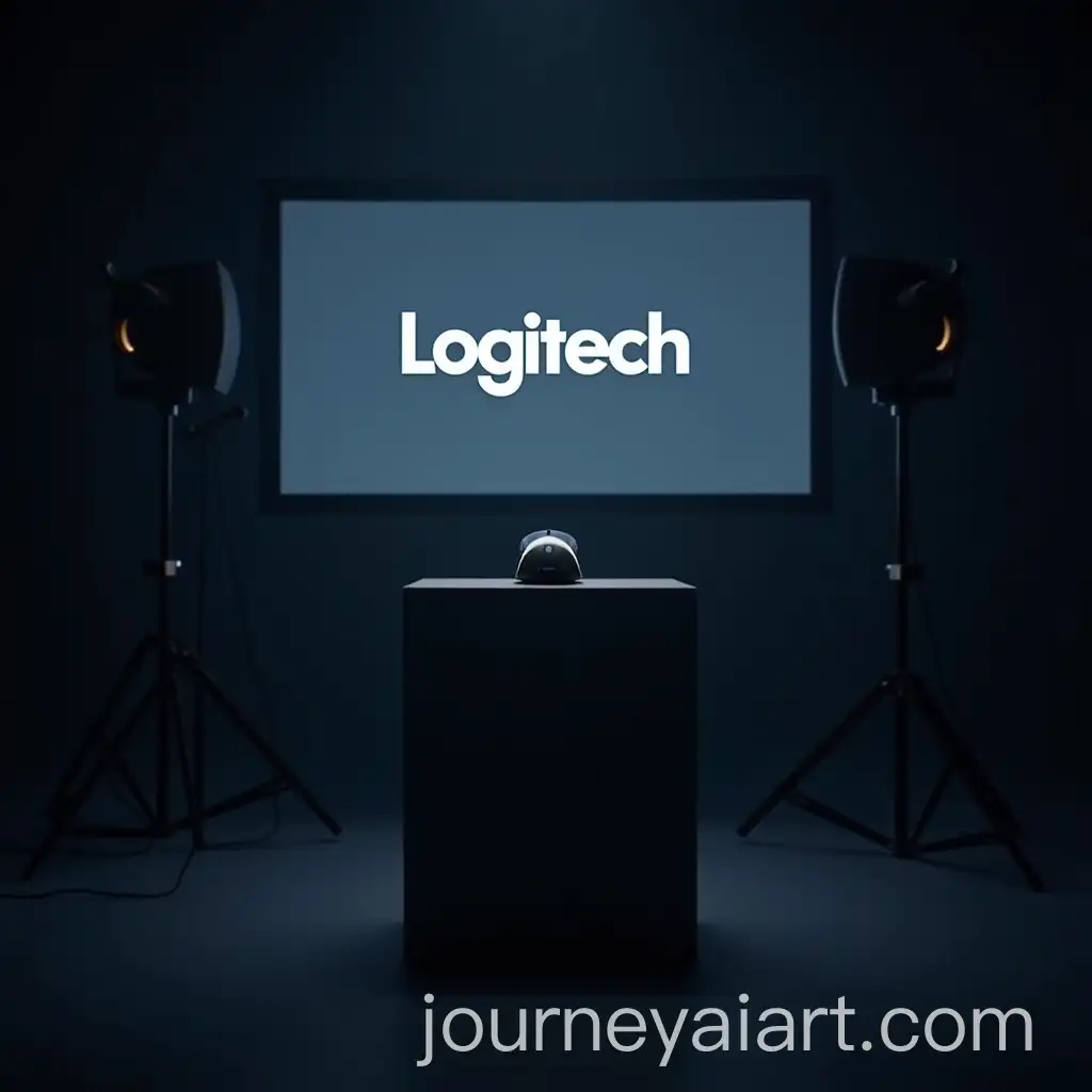 Logitech-Mouse-Levitating-Above-Podium-in-Dramatic-Studio-Setting