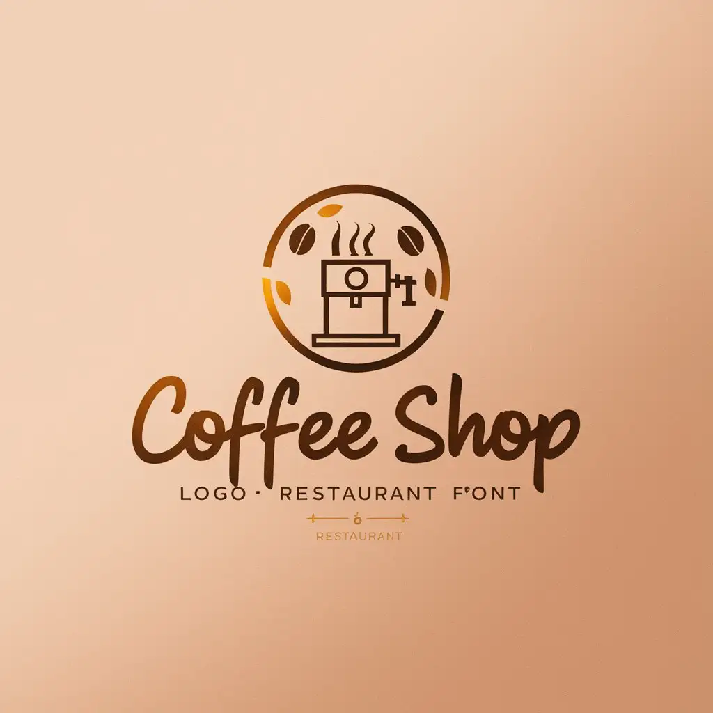 LOGO Design for Coffee Shop Warm Tones with Elegant Coffee Cup Steam Elements