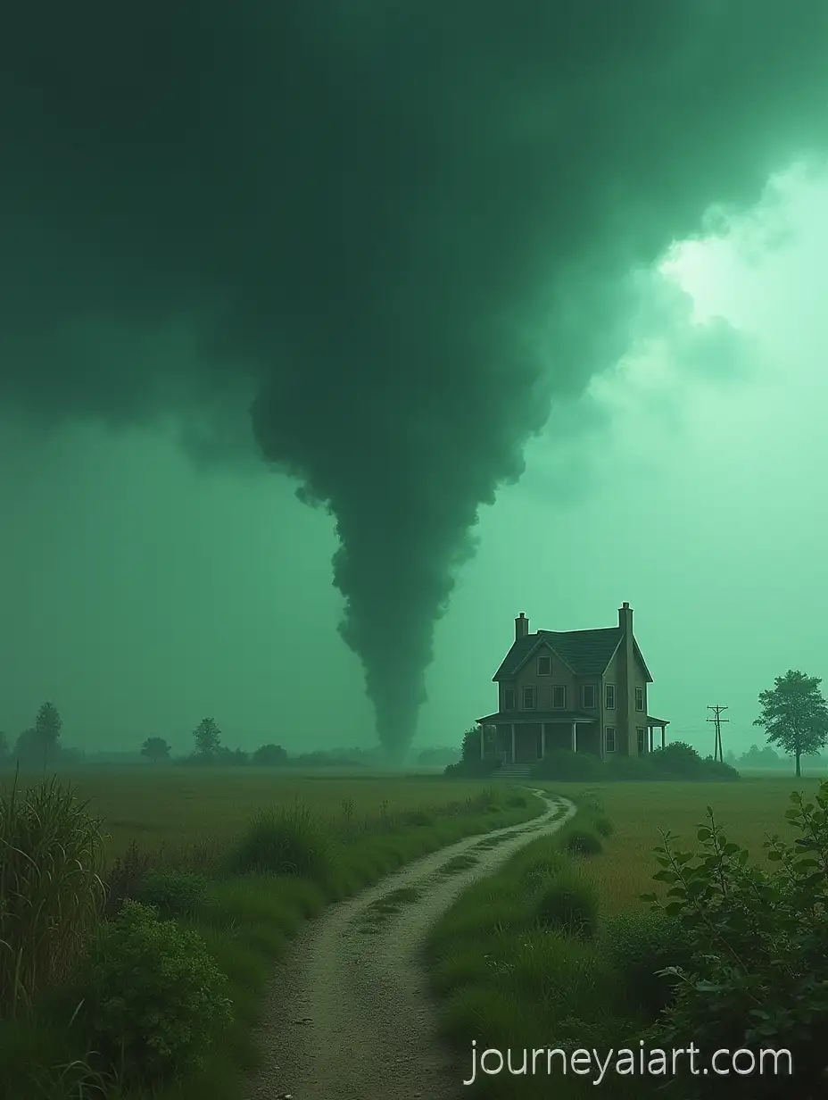 Dorothys-House-Carried-by-Hurricane-to-the-Emerald-City