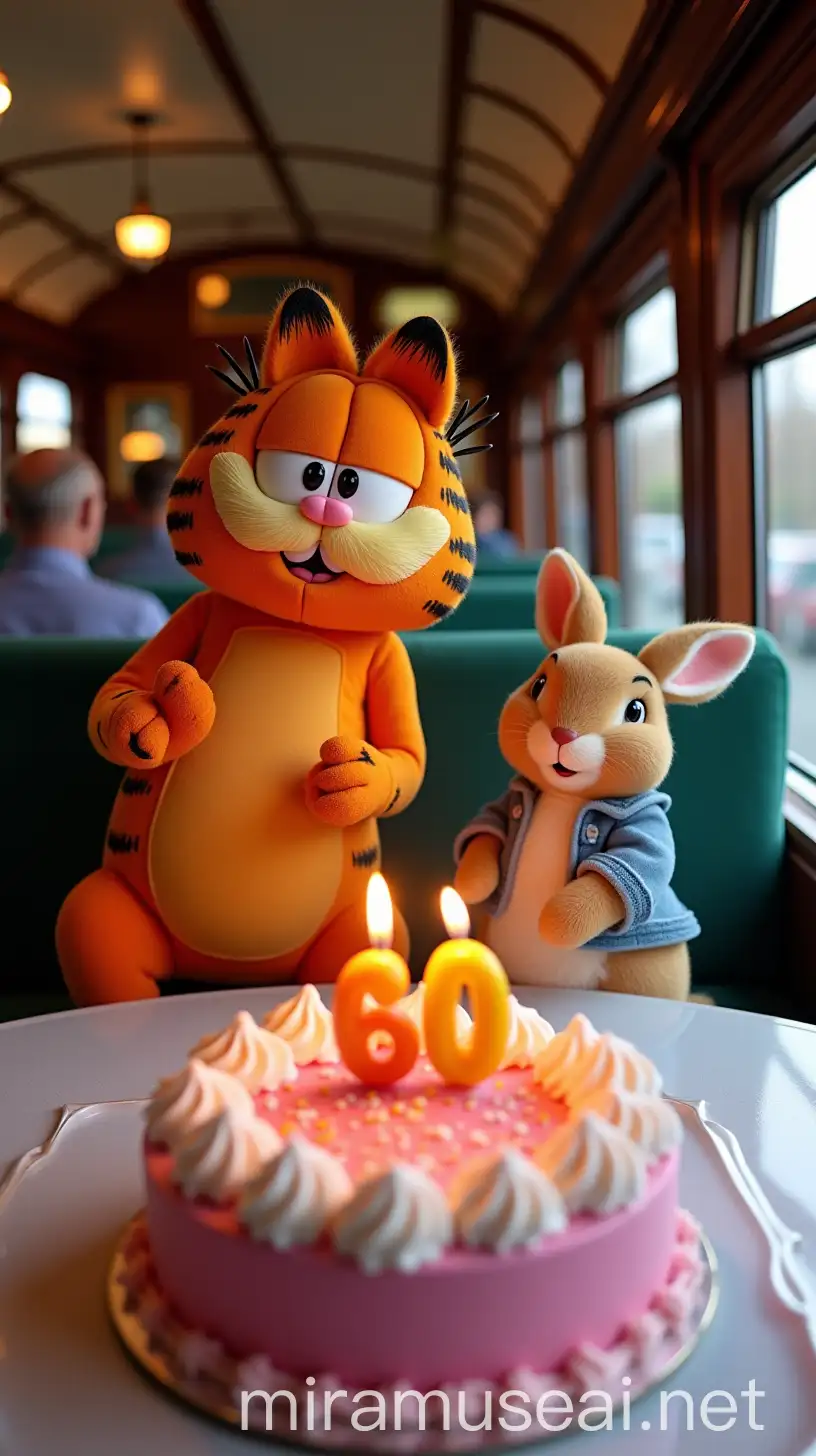 Luxurious Train Birthday Celebration with Garfield and Peter Rabbit