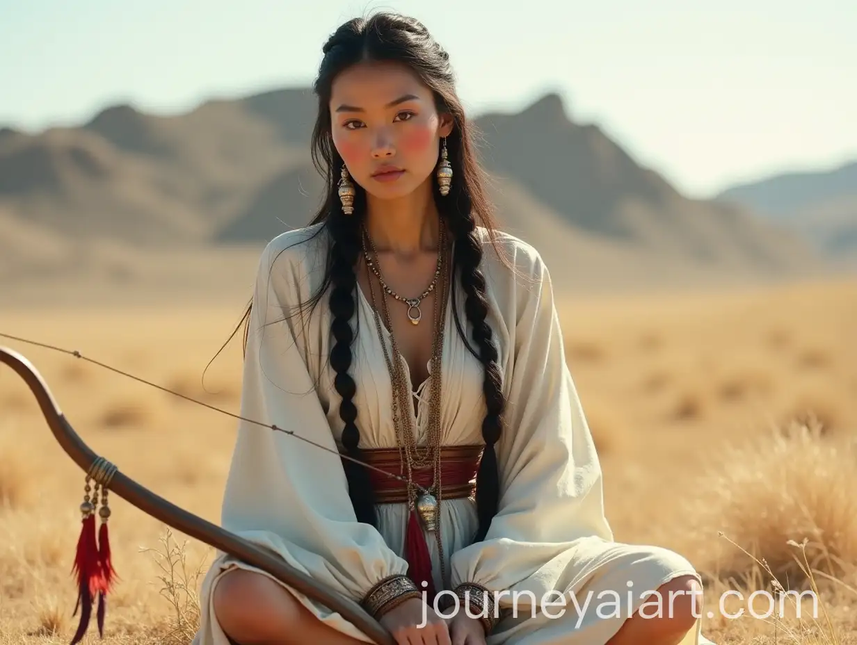 Mongolic-Shamaness-Priestess-in-the-Steppe-with-Tribal-Adornments