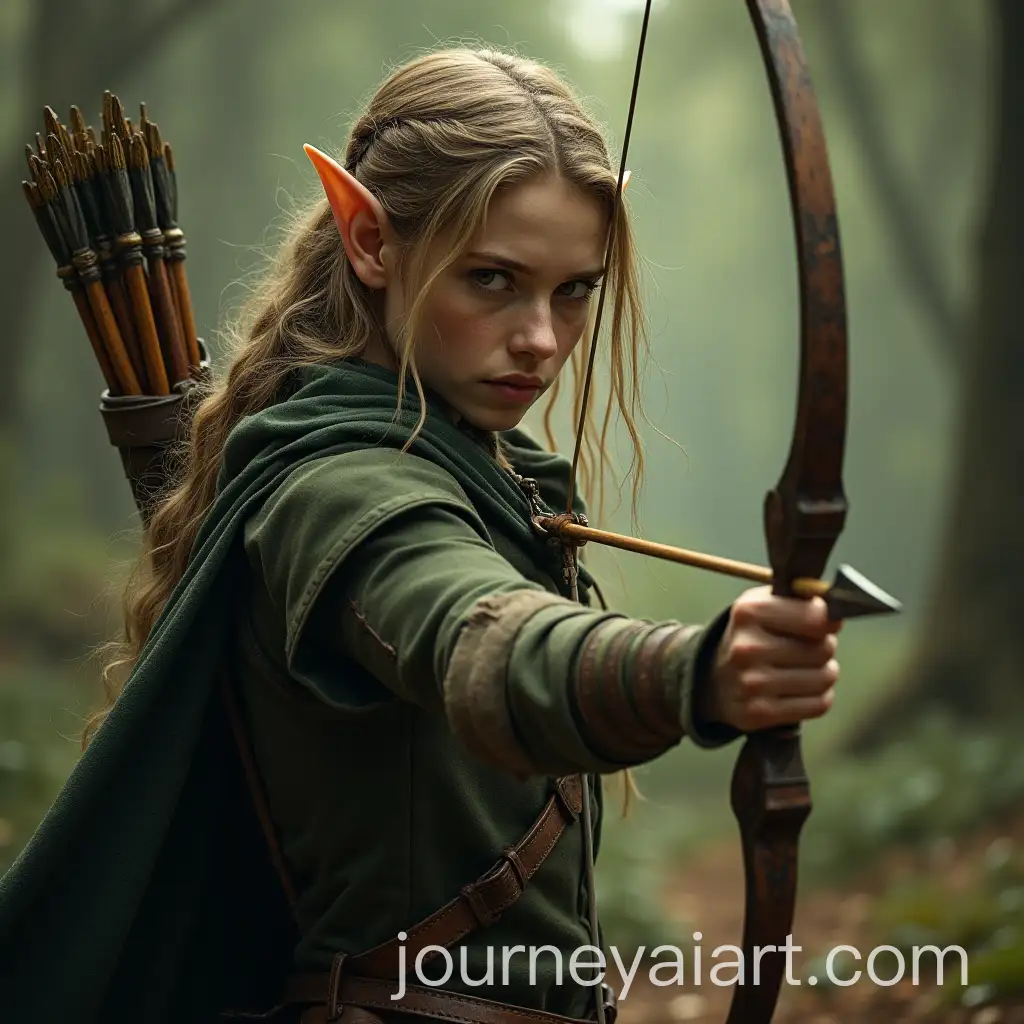 Medieval-Elf-with-Arrow-in-Fantasy-Setting